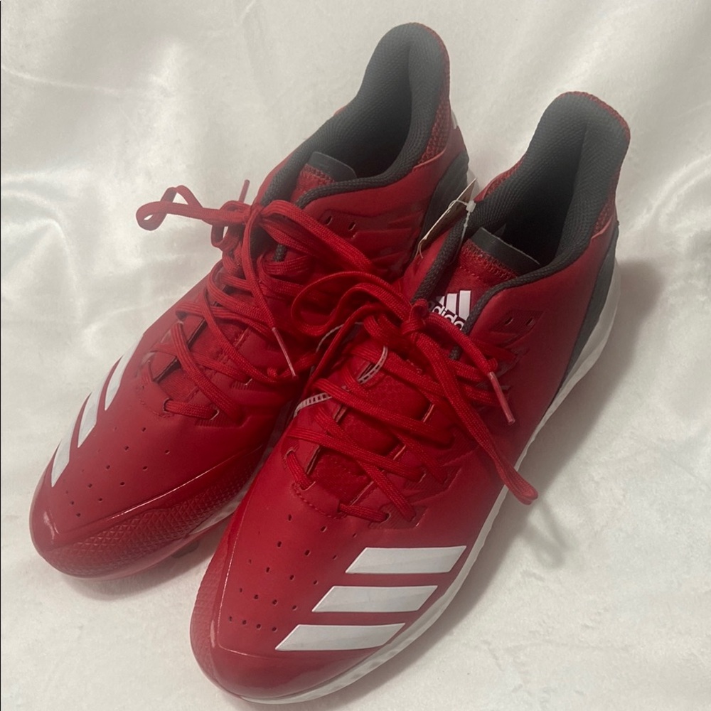Adidas Icon Bounce Red Athletic Baseball Cleats